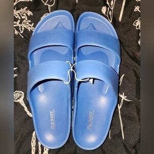 🍍NWT!! Old Navy Double-Strap Slide Sandals (Partially Plant-Based) Sz 11
